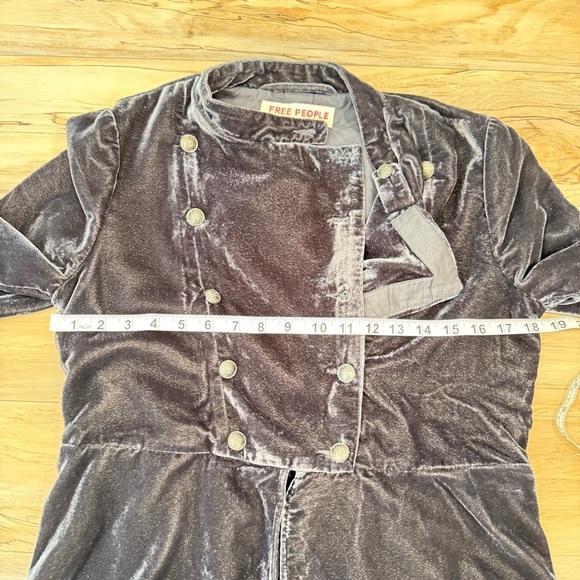 Free People Faye Velvet Jacket Military Style - Picture 11 of 13